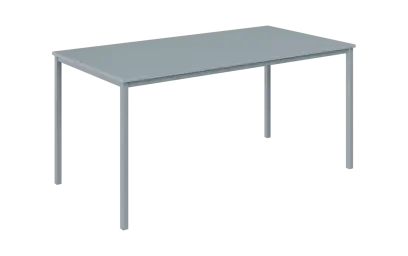 JPT 160 Jídelní stůl 1600 x 800 mm, deska šedá / podnož stříbrná